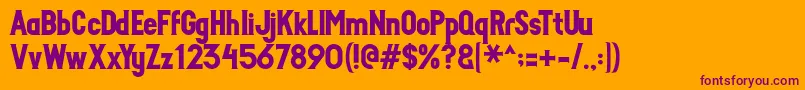 IdahoConradGarner Font – Purple Fonts on Orange Background