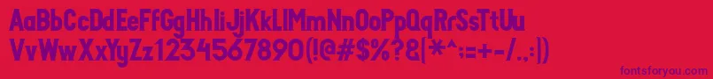 IdahoConradGarner Font – Purple Fonts on Red Background