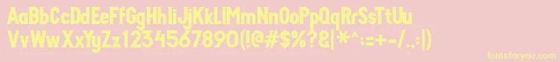 IdahoConradGarner-Schriftart – Gelbe Schriften auf rosa Hintergrund