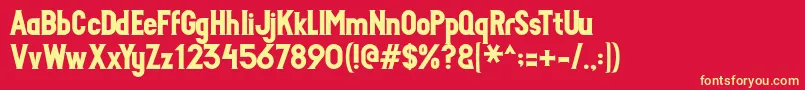 IdahoConradGarner Font – Yellow Fonts on Red Background