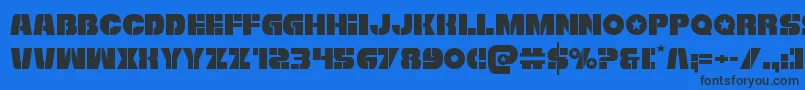 Freedomfighter Font – Black Fonts on Blue Background