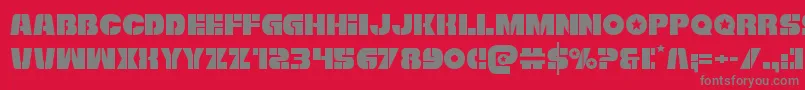 Freedomfighter Font – Gray Fonts on Red Background