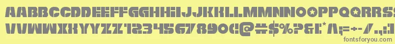 Freedomfighter Font – Gray Fonts on Yellow Background