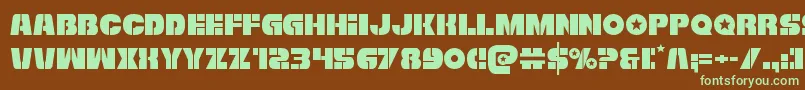 Freedomfighter Font – Green Fonts on Brown Background