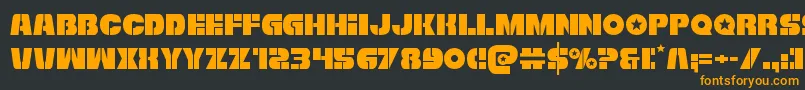 Freedomfighter Font – Orange Fonts on Black Background