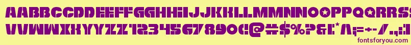 Freedomfighter Font – Purple Fonts on Yellow Background