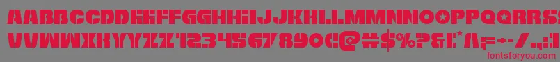 フォントFreedomfighter – 赤い文字の灰色の背景