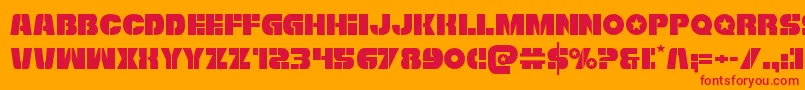 Freedomfighter Font – Red Fonts on Orange Background