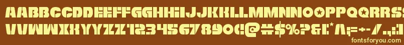 Freedomfighter Font – Yellow Fonts on Brown Background