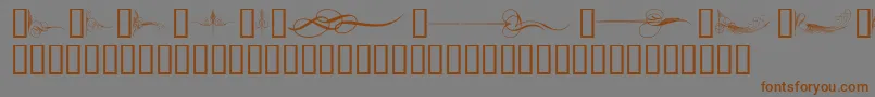 CurlyArtNouveau Font – Brown Fonts on Gray Background
