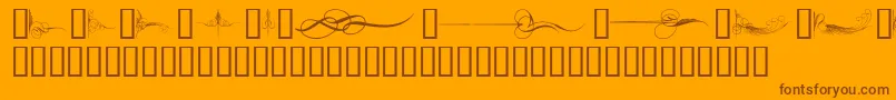 CurlyArtNouveau Font – Brown Fonts on Orange Background