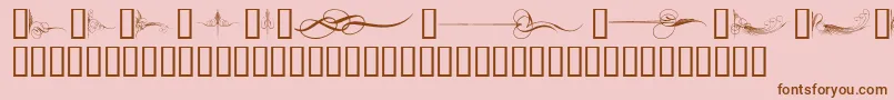CurlyArtNouveau Font – Brown Fonts on Pink Background