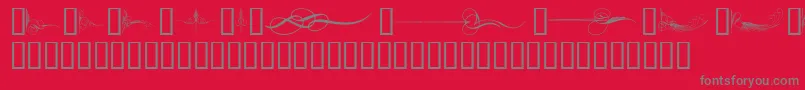 CurlyArtNouveau Font – Gray Fonts on Red Background