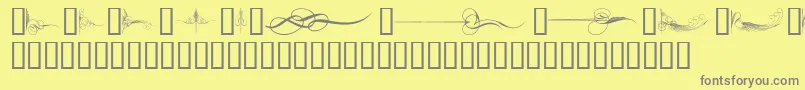 fuente CurlyArtNouveau – Fuentes Grises Sobre Fondo Amarillo