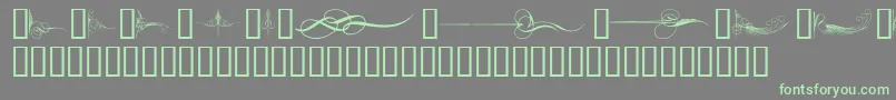 CurlyArtNouveau Font – Green Fonts on Gray Background