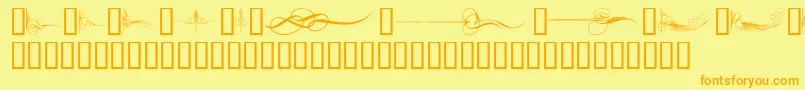 fuente CurlyArtNouveau – Fuentes Naranjas Sobre Fondo Amarillo