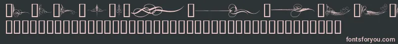 CurlyArtNouveau Font – Pink Fonts on Black Background