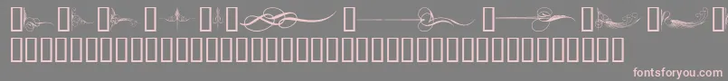 CurlyArtNouveau Font – Pink Fonts on Gray Background