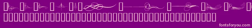 CurlyArtNouveau Font – Pink Fonts on Purple Background