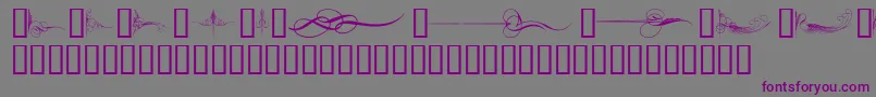CurlyArtNouveau Font – Purple Fonts on Gray Background