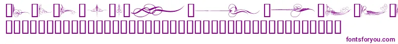CurlyArtNouveau Font – Purple Fonts on White Background