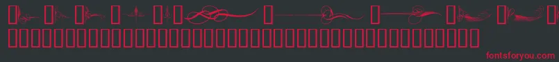 CurlyArtNouveau Font – Red Fonts on Black Background