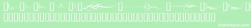 CurlyArtNouveau Font – White Fonts on Green Background