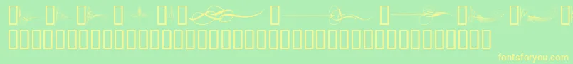 More about CurlyArtNouveau Font CurlyArtNouveau Font – Yellow Fonts on Green Background