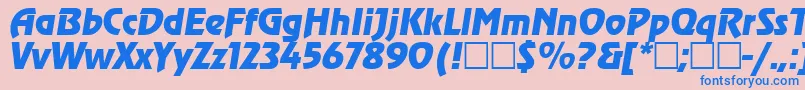 AgzeppelinObliqueフォントについての詳細 フォントAgzeppelinOblique – ピンクの背景に青い文字