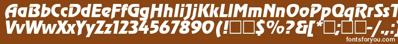 フォントAgzeppelinOblique – 茶色の背景に白い文字