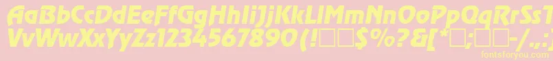 AgzeppelinOblique Font – Yellow Fonts on Pink Background