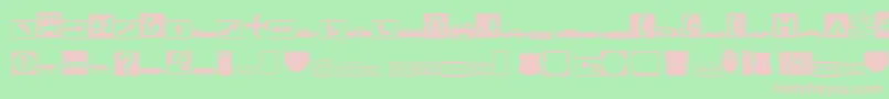 EsriTransportationCivic Font – Pink Fonts on Green Background