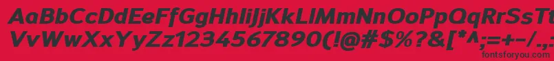 SavileHeavyitalic Font – Black Fonts on Red Background