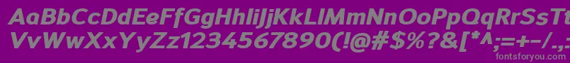 SavileHeavyitalic Font – Gray Fonts on Purple Background