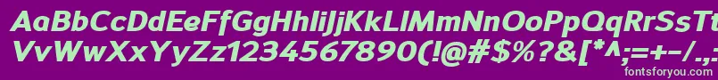 SavileHeavyitalic Font – Green Fonts on Purple Background
