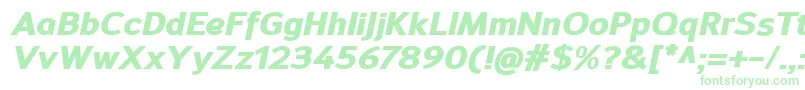 SavileHeavyitalic Font – Green Fonts on White Background
