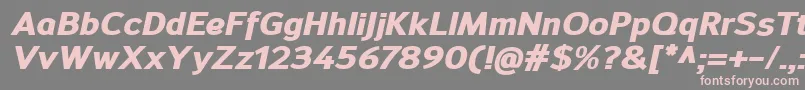 Шрифт SavileHeavyitalic – розовые шрифты на сером фоне
