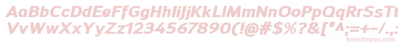 SavileHeavyitalic Font – Pink Fonts on White Background