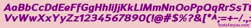 SavileHeavyitalic Font – Purple Fonts on Pink Background