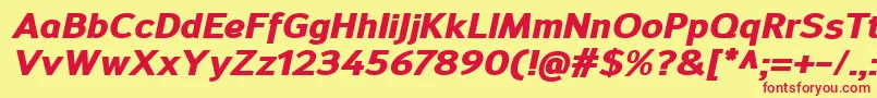 fuente SavileHeavyitalic – Fuentes Rojas Sobre Fondo Amarillo