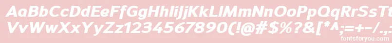 SavileHeavyitalic Font – White Fonts on Pink Background