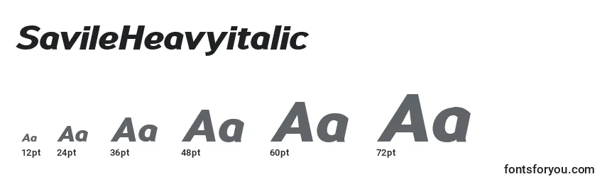 SavileHeavyitalic Font Sizes
