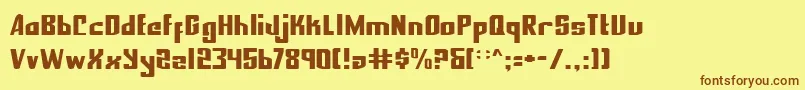 Nexpresf Font – Brown Fonts on Yellow Background