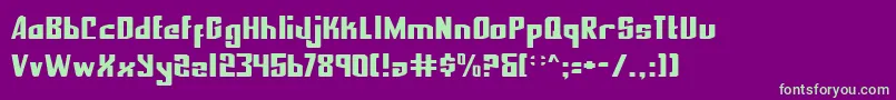 Nexpresf-fontti – vihreät fontit violetilla taustalla