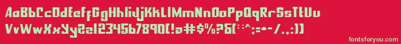 Nexpresf Font – Green Fonts on Red Background