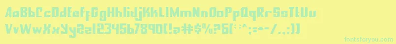 Nexpresf Font – Green Fonts on Yellow Background