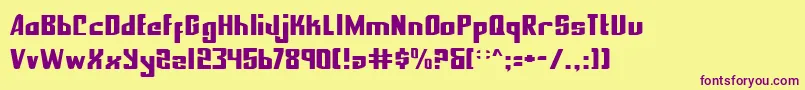Nexpresf Font – Purple Fonts on Yellow Background