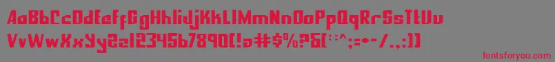 フォントNexpresf – 赤い文字の灰色の背景
