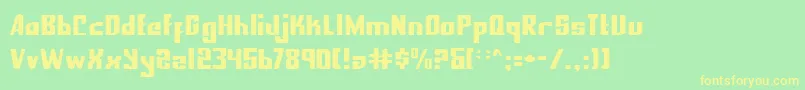 Nexpresf Font – Yellow Fonts on Green Background