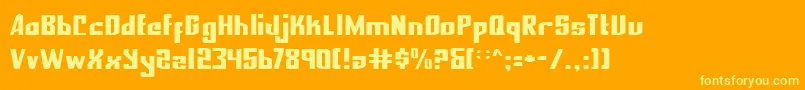 Nexpresf Font – Yellow Fonts on Orange Background